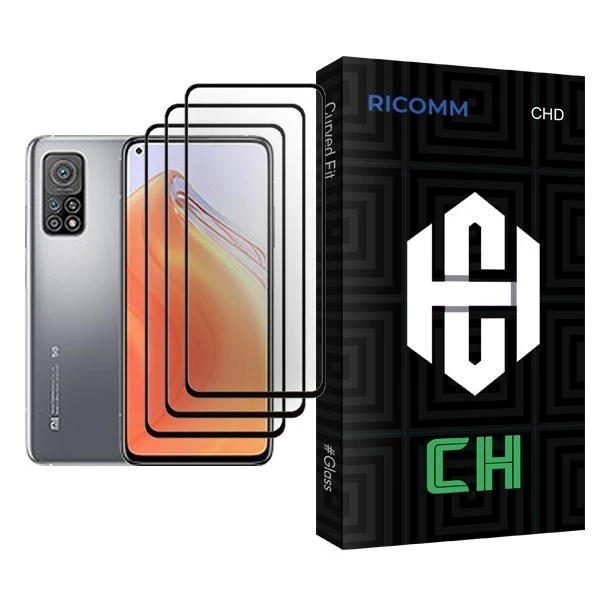 محافظ صفحه نمایش ریکام مدل CH Glass MIX003 مناسب برای گوشی موبایل شیائومی Mi 10T 5G بسته سه عددی