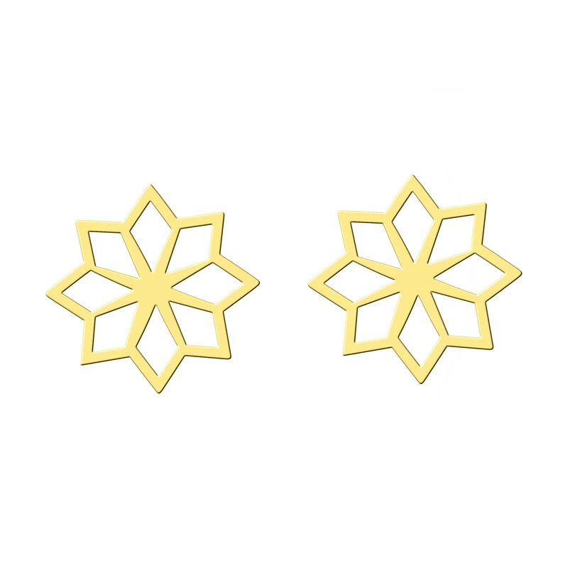 گوشواره طلا 18 عیار زنانه کرابو طرح گل اسلیمی مدل Kr5139