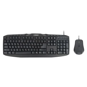 کیبورد و ماوس گرین مدل gkm-305، سوئیچ ممبران، full-size