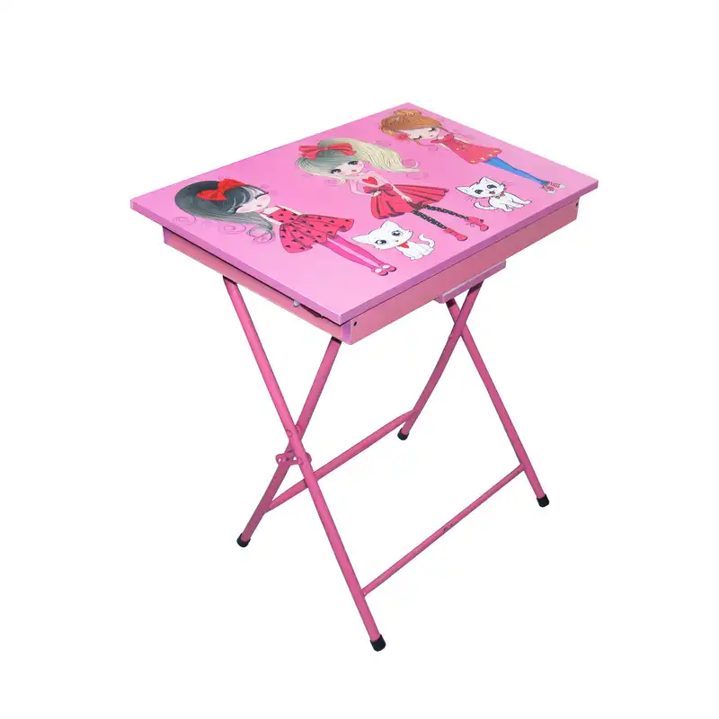 میز تحریر کودک میزیمو طرح دختر چکمه پوش کد 1064