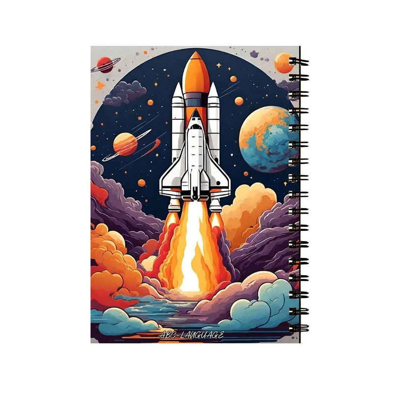 دفتر زبان 50 برگ طرح موشک فضایی کد 28