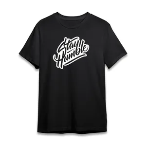 تی شرت آستین کوتاه مردانه مدل STAY HUMBLE کد P037 رنگ مشکی