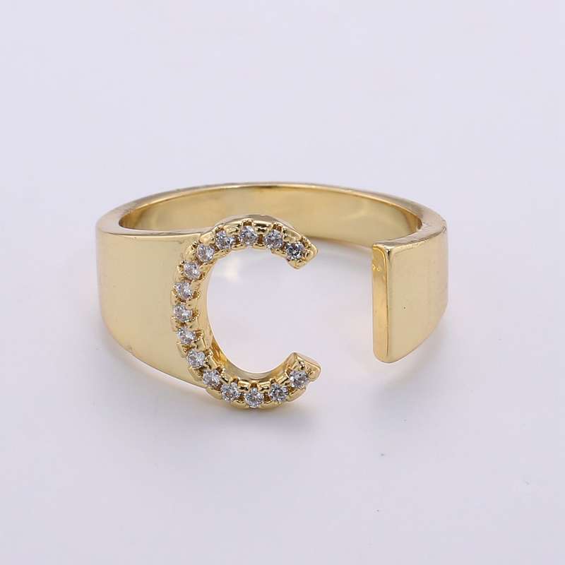  انگشتر طلا 18 عیار زنانه قیراط طرح C کد GH3404