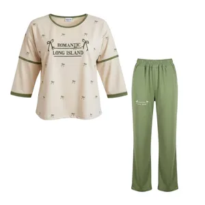 ست تی‌شرت آستین بلند و شلوار راحتی زنانه مدل PJ1569