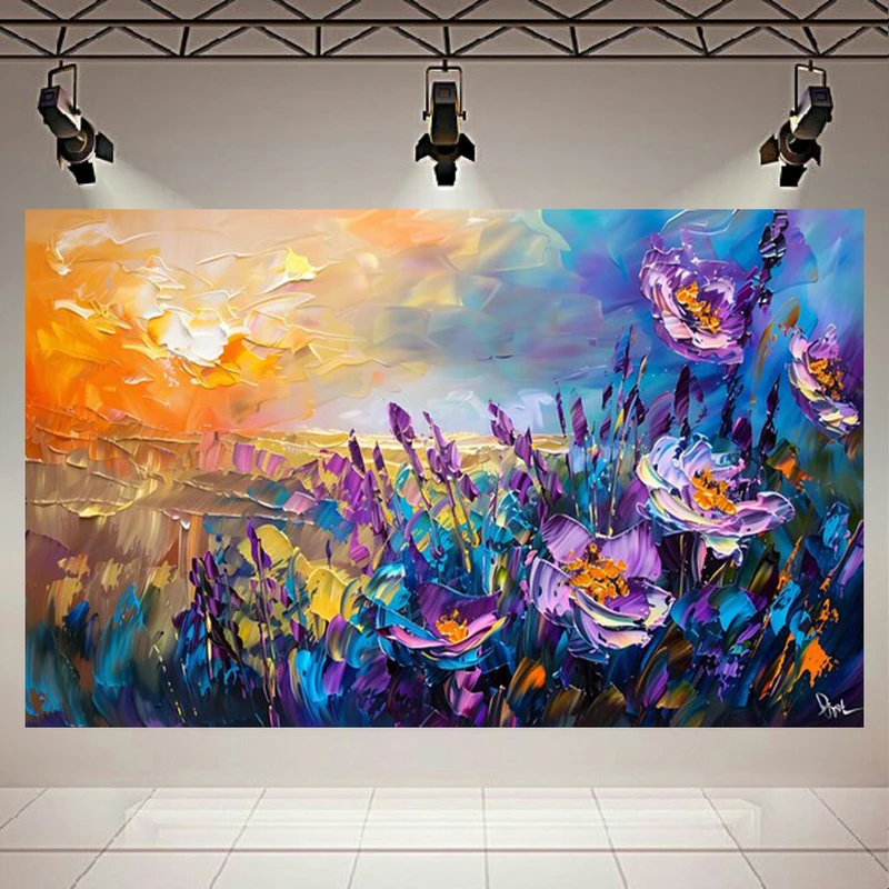 پوستر طرح مخمل نقاشی مدل گل ها کد AR303080