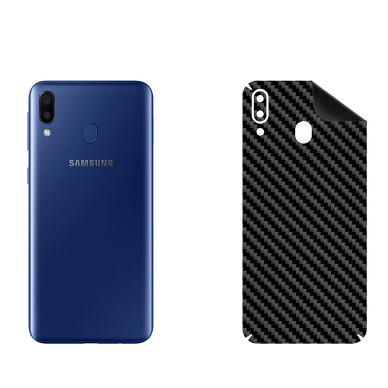 برچسب پوششی بستور مدل BT-Fiber طرح فیبر کربن مناسب برای گوشی موبایل سامسونگ Galaxy M20