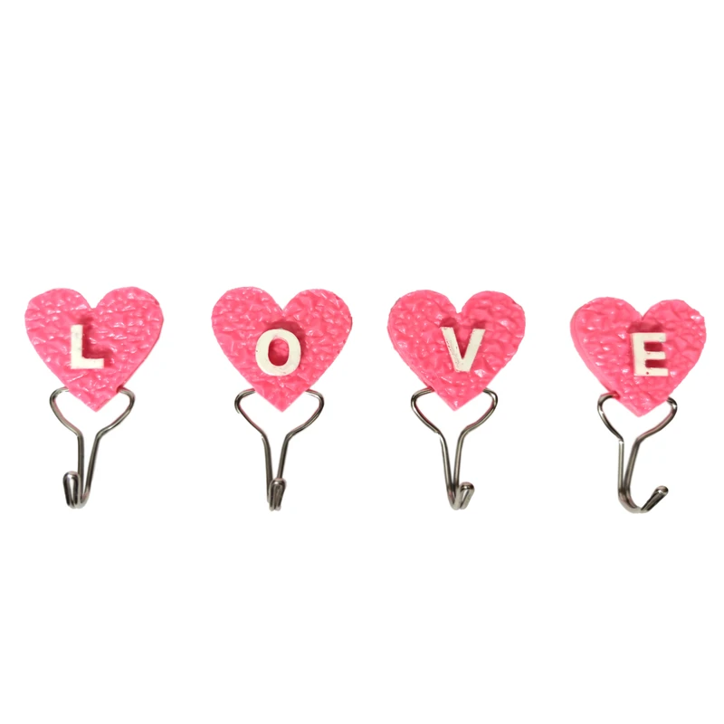 قلاب آویز آشپزخانه مدل love مجموعه 4 عددی
