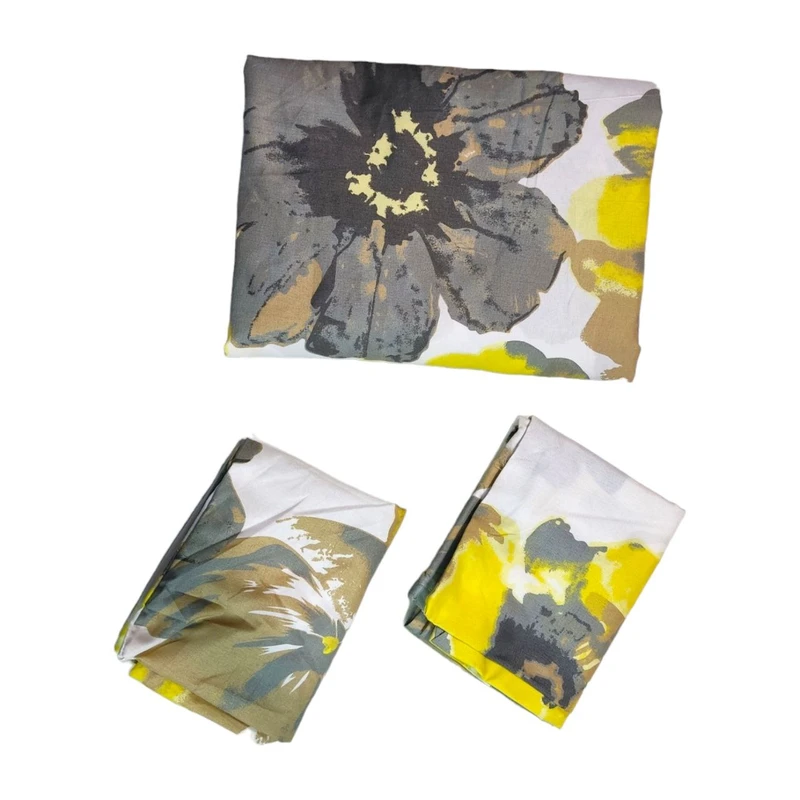 سرویس ملحفه کد 025 مدل آفتاب گردان 2 نفره 3 تکه