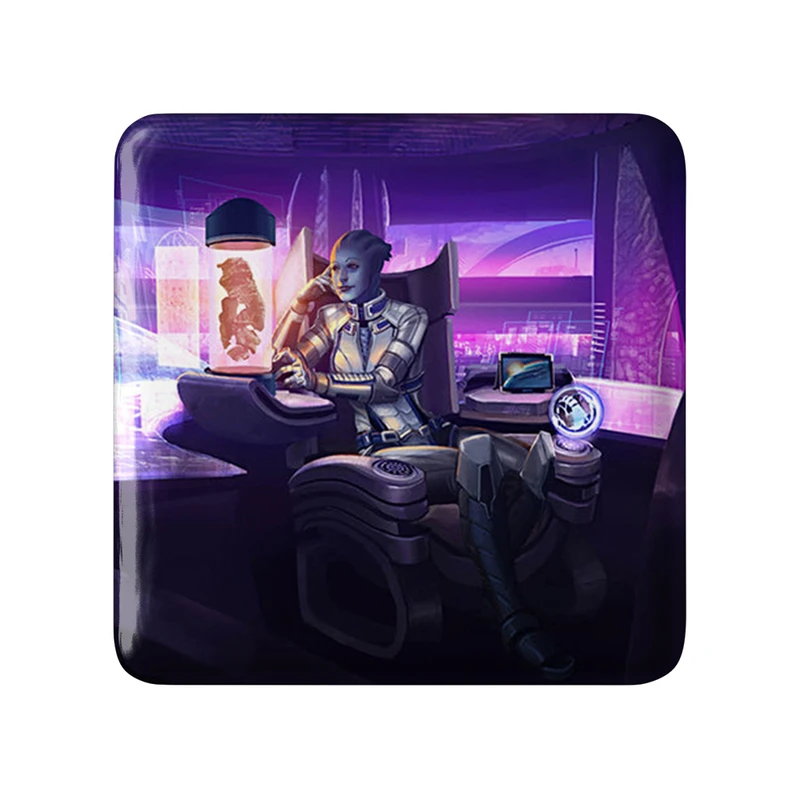 مگنت خندالو طرح بازی مس افکت (Mass Effect) مدل مربعی کد 31567