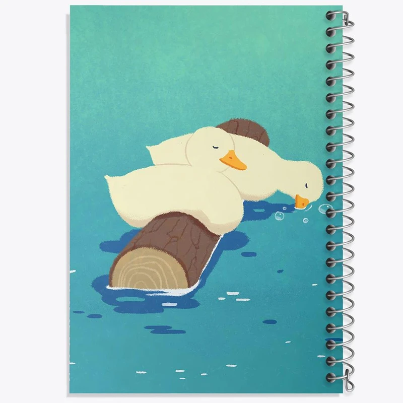 دفتر شطرنجی 50 برگ خندالو طرح اردک های خنگ کد 29240