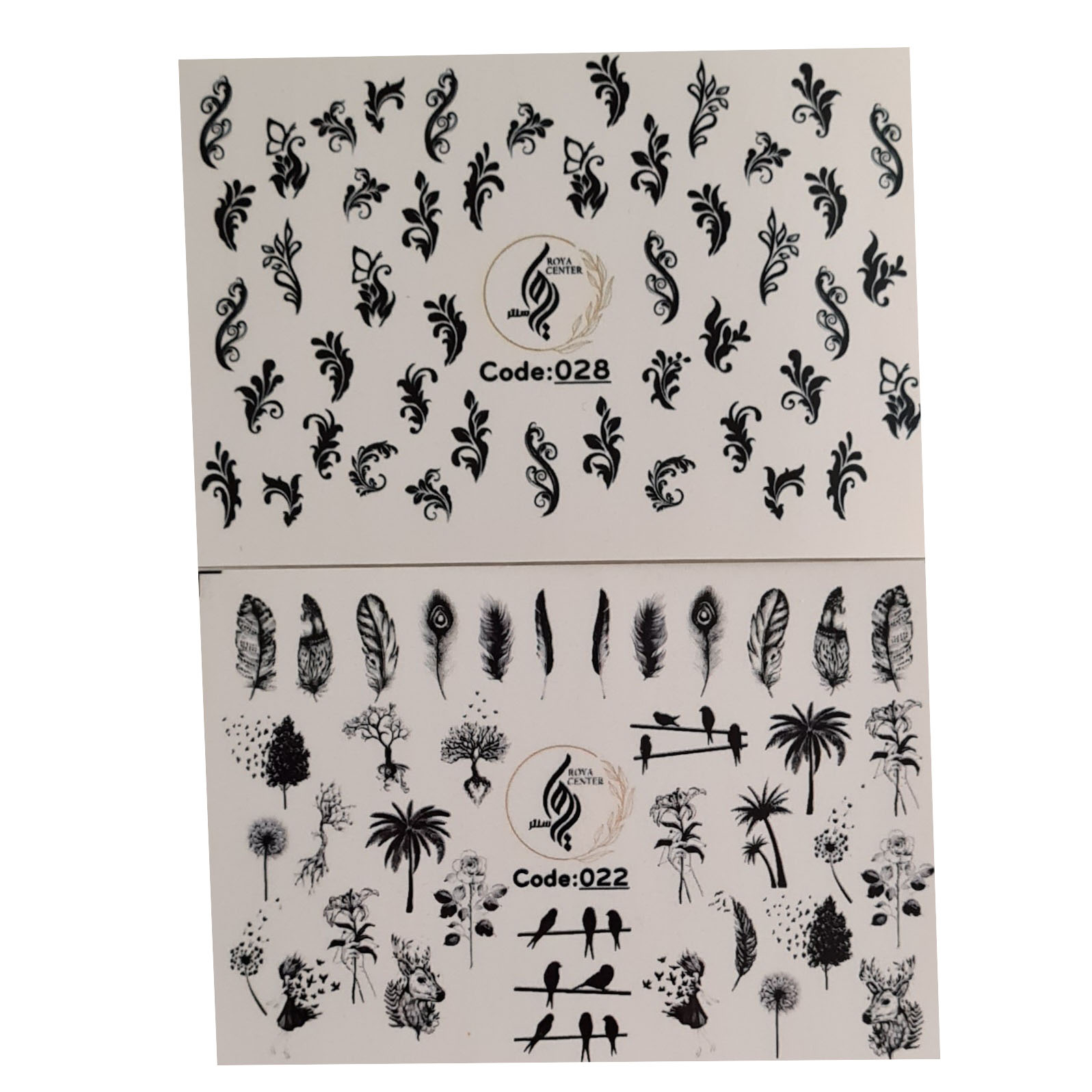 برچسب لنز ناخن رویاسنتر مدل 2822مجموعه2عددی