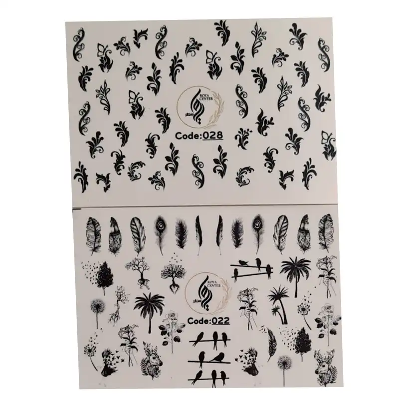 برچسب لنز ناخن رویاسنتر مدل 2822مجموعه2عددی