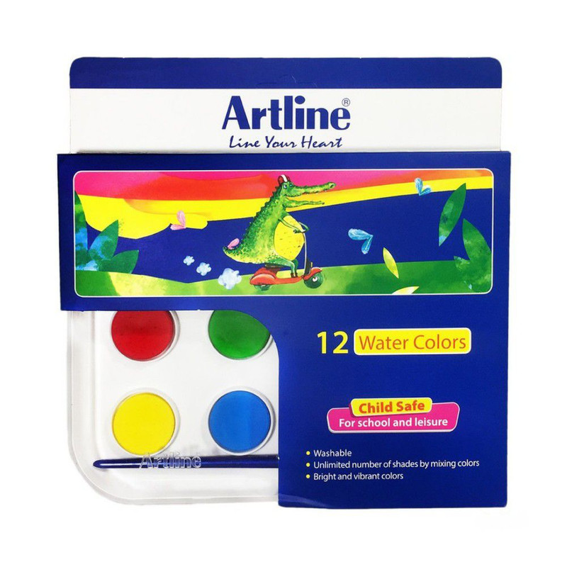 آبرنگ 12 رنگ آرت لاین مدل k2