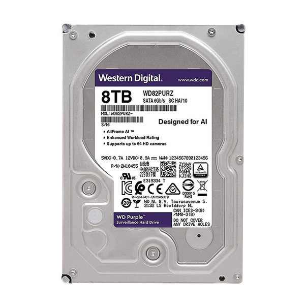 هارد دیسک اینترنال وسترن دیجیتال با رابط SATA مدل WD ظرفیت 8 ترابایت