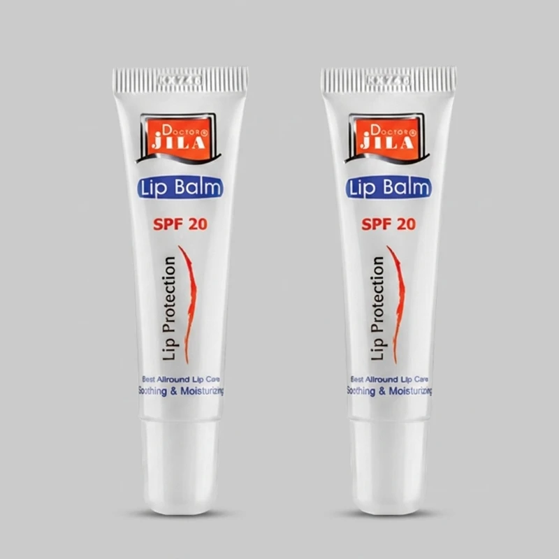 بالم لب دکتر ژیلا حجم 12 میلی‌لیتر با SPF20، حاوی ویتامین A، E و B5، مرطوب‌کننده و محافظت‌کننده در برابر آفتاب، بسته 2 عددی