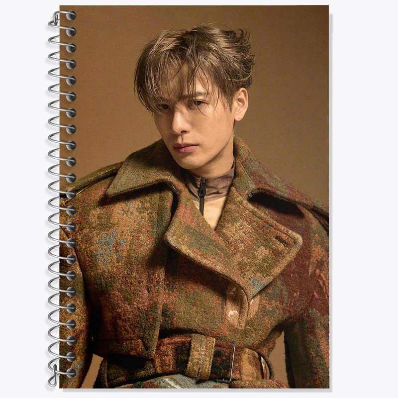 دفتر زبان 50 برگ خندالو مدل سه خط طرح جکسون گروه گات سون GOT7 کد 20946