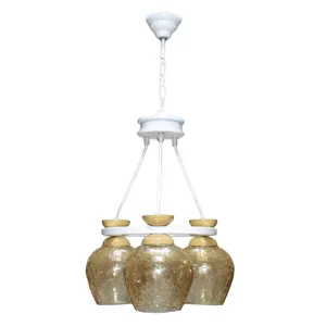 لوستر سه شعله چشمه نور کد G689/3-WT