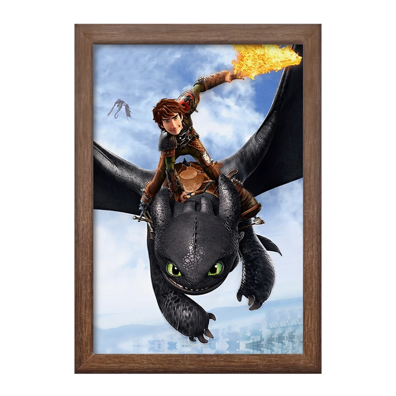 تابلو خندالو طرح اژدها سواران DreamWorks Dragons  کد 13755