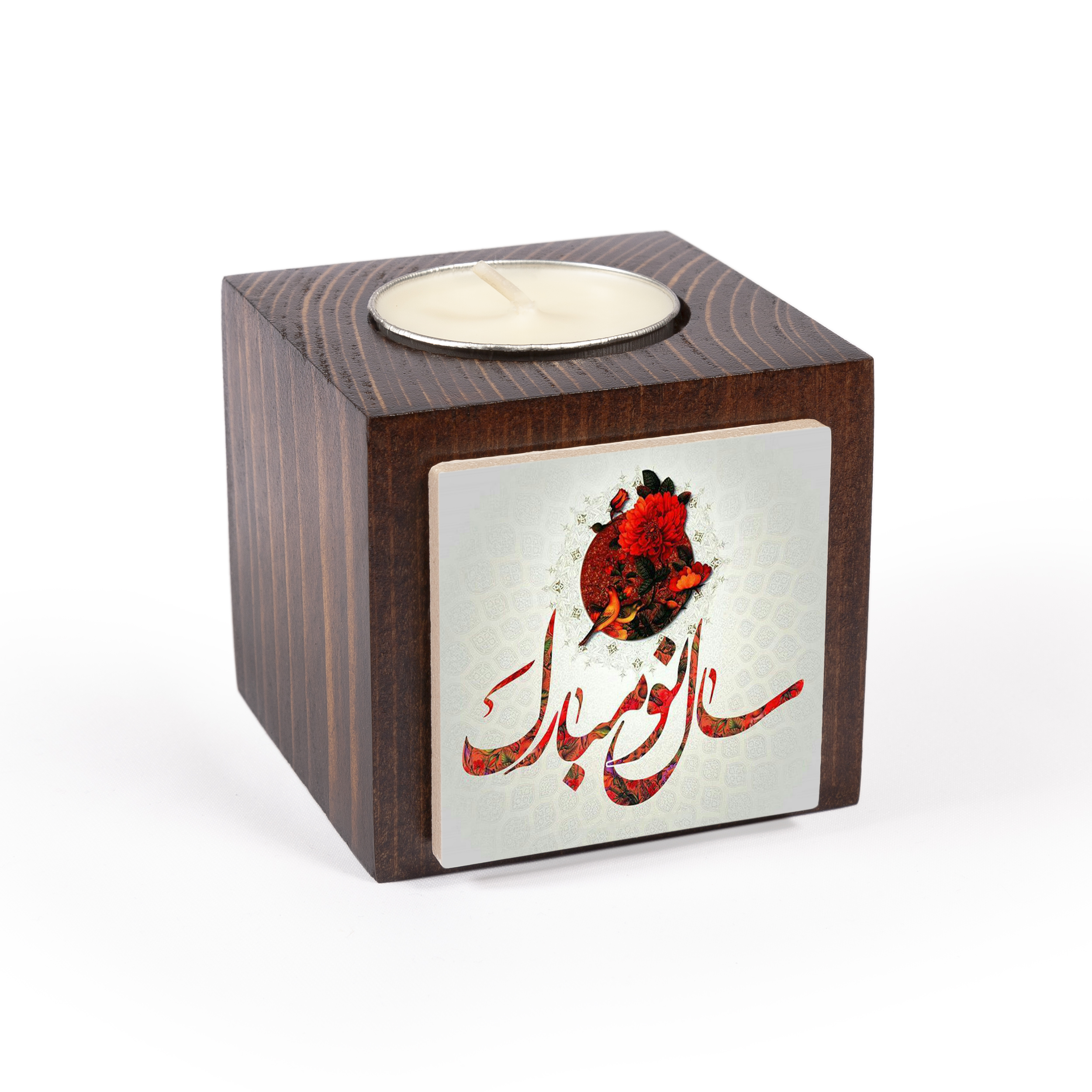 جاشمعی چوبی بیندو طرح سال نو مبارک مدل JSHBD152