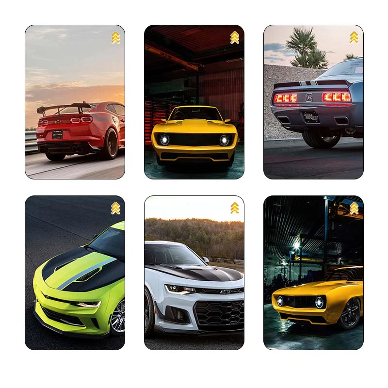 استيکر کارت کارنيکا طرح شورولت کامارو Chevrolet Camaro کد 89978 مجموعه 6 عددی