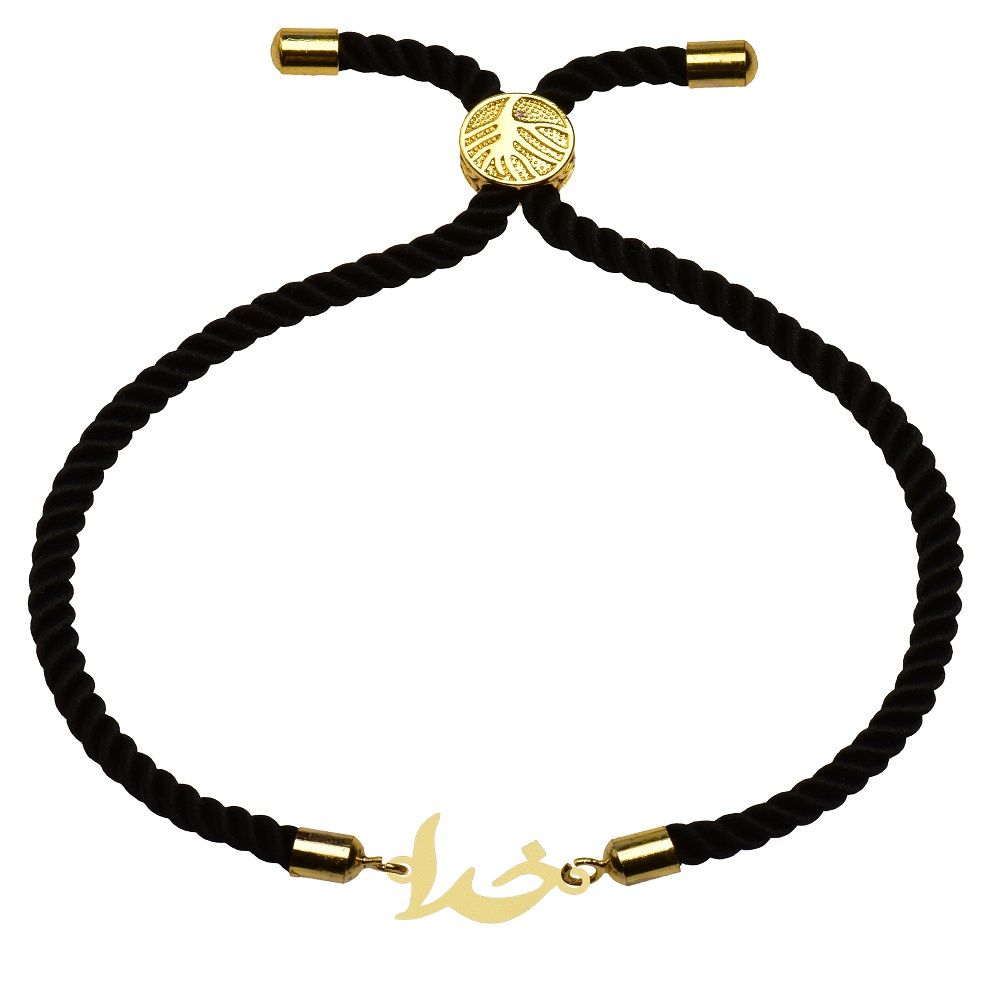دستبند طلا 18 عیار زنانه کرابو طرح خدا مدل kr100242 -  - 1
