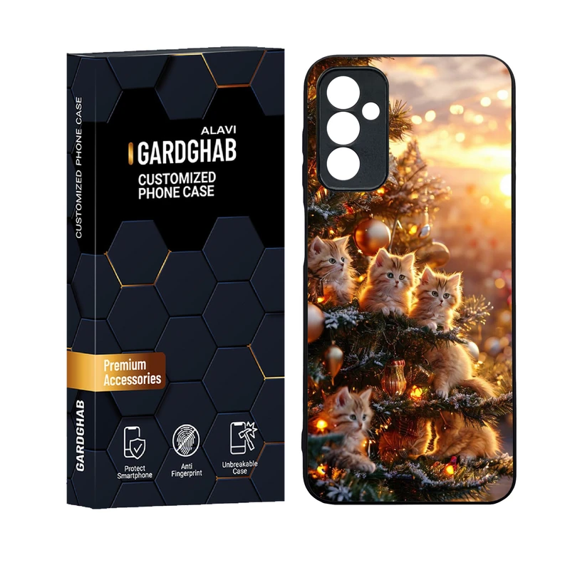 کاور گارد قاب علوی مدل دورژله ای پشت گلس هنری مناسب برای گوشی موبایل سامسونگ Galaxy M13 4G