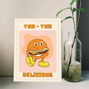 تابلو شاسی مدل رستورانی طرح کارتونی همبرگر کد 1057