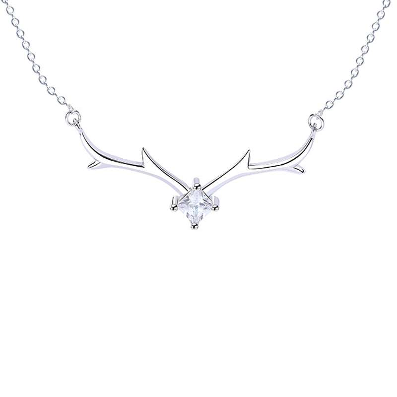 گردنبند نقره زنانه گالری شمرون مدل شاخ گوزن کد NEC740S0