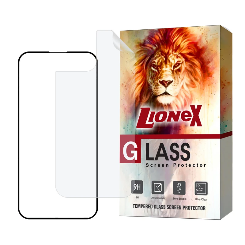 محافظ صفحه نمایش لایونکس مدل FUNABKLI مناسب برای گوشی موبایل اپل iPhone 15 به همراه محافظ پشت گوشی