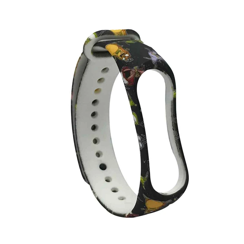 بند طرح میکروب مدل MIC01 مناسب برای مچ بند هوشمند شیائومی Mi Band 3 /Mi Band 4