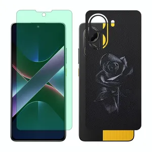 Glass Together model Green light screen protector suitable for Xiaomi Poco X7 Pro mobile phone with back cover sticker