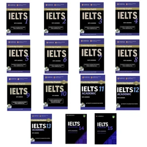 کتاب IELTS CAMBRIDGE اثر جمعی از نویسندگان انتشارات Cambridge پانزده جلدی