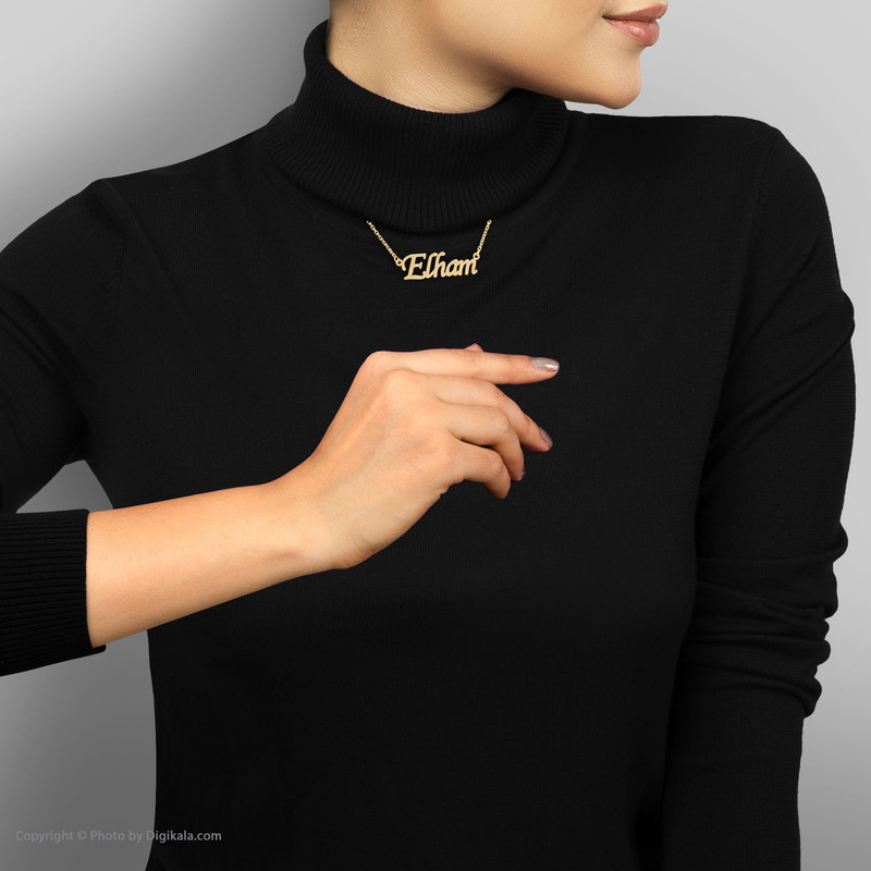 گردنبند زنانه آی جواهر طرح نام الهام کد 1100107GE گردنبند زنانه آی جواهر طرح نام الهام کد 1100107GE