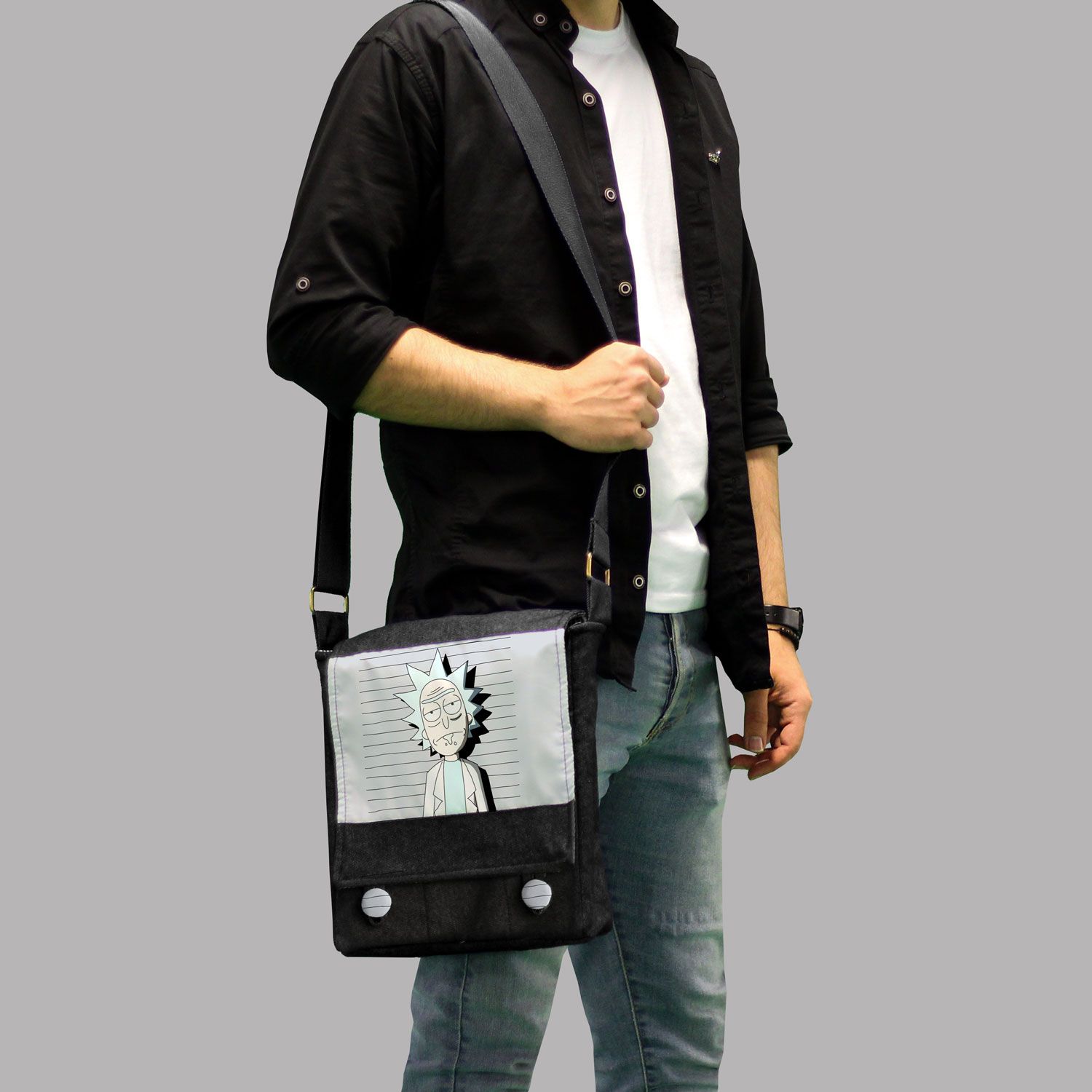 کیف رودوشی چی چاپ طرح انیمیشن ریک و مورتی کد Rick Sanchez -  - 2