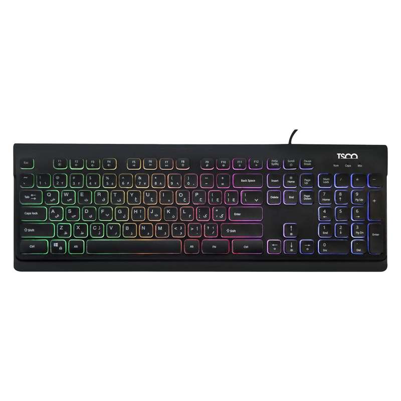کیبورد گیمینگ تسکو مدل TK 8031، سوییچ ممبران، Full-Size، نورپردازی RGB کیبورد گیمینگ تسکو مدل TK 8031، سوییچ ممبران، Full-Size، نورپردازی RGB