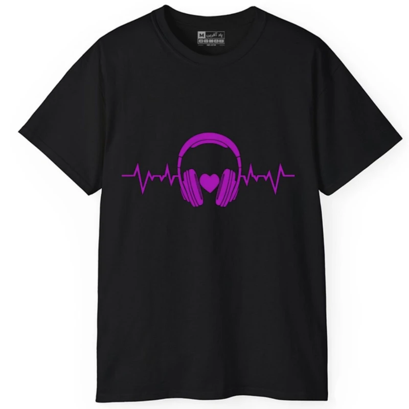 تی شرت آستین کوتاه مردانه پاد آفرین مدل موسیقی کد 121