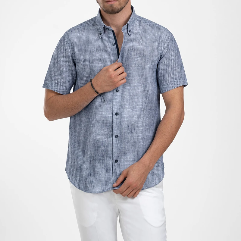پیراهن آستین کوتاه مردانه ام کی مدل 1900