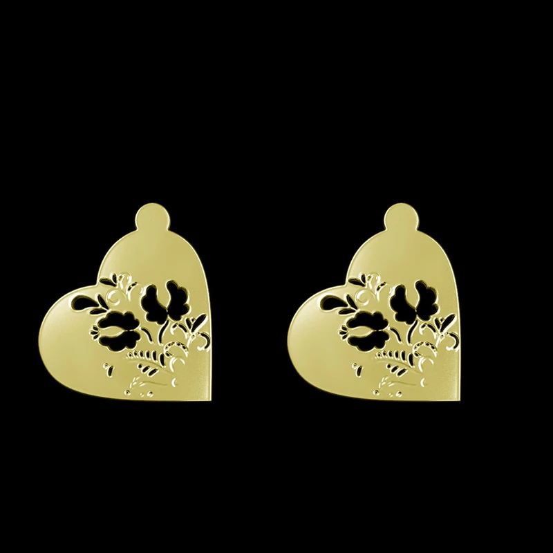 گوشواره طلا 18 عیار زنانه مدوپد مدل سقلب کد GA1-12972