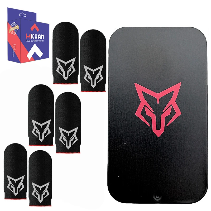 آستین کنترل کننده انگشت میچان مدل V2 به همراه جعبه فلزی مجموعه 6 عددی