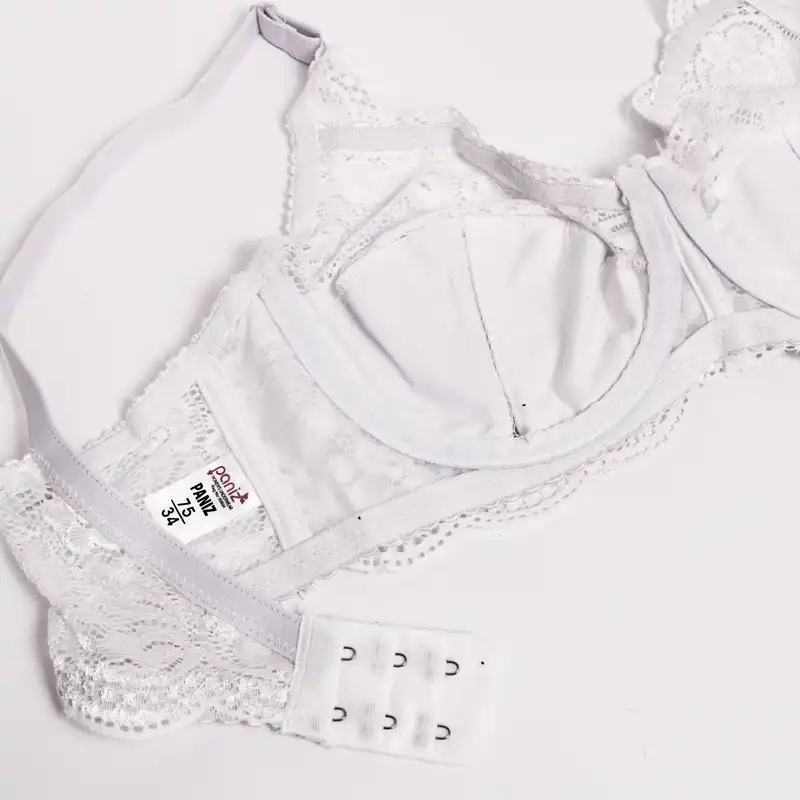 سوتین زنانه پانیذ مدل 66301 رنگ سفید