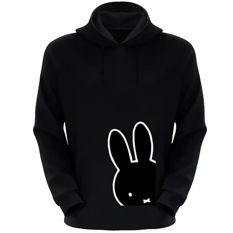 هودی زنانه مدل خرگوش S91 رنگ مشکی