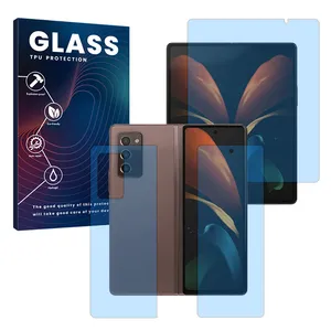 Glass Eye Care model anti-blue ray screen protector suitable for Samsung Galaxy Z Fold 2 mobile phone along with back protector