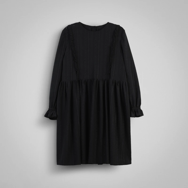 پیراهن آستین بلند یقه گرد دخترانه مدل 113