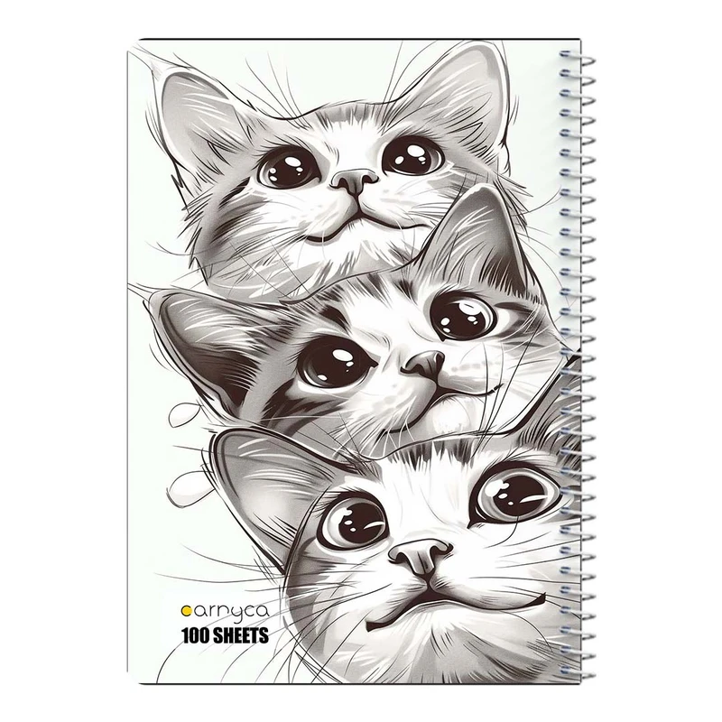 دفتر مشق 100 برگ سیمی کارنیکا طرح گربه Cat کد 97455