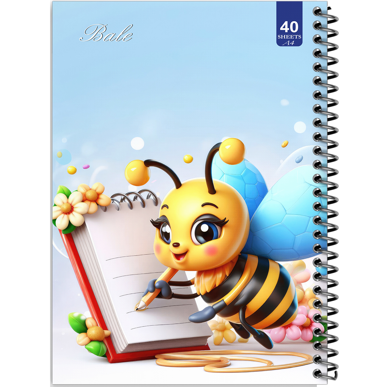 دفتر نقاشی 40 برگ انتشارات بله طرح زنبور کوچولوی هنرمند کد A4-K670