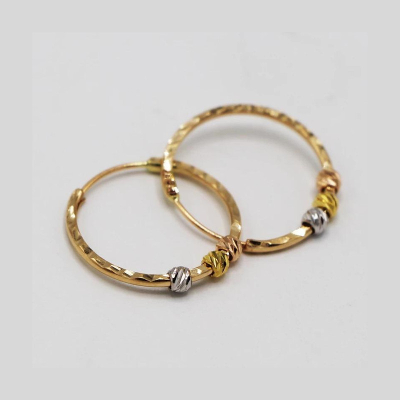 گوشواره حلقه ای طلا 18 عیار زنانه نوا گلد مدل البرناردو 2