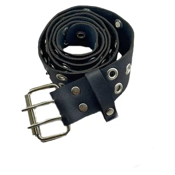 کمربند زنانه مدل چرم طرح اسکلت دو پانج کد 66852