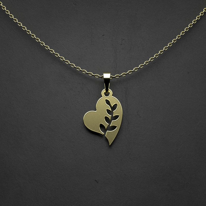 گردنبند طلا 18 عیار زنانه مدوپد مدل قلب کد II2-1-1224