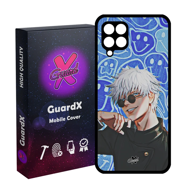 کاور گارد ایکس طرح ساتورو گوجو انیمه مدل Glass10552 مناسب برای گوشی موبایل سامسونگ Galaxy A22 4G