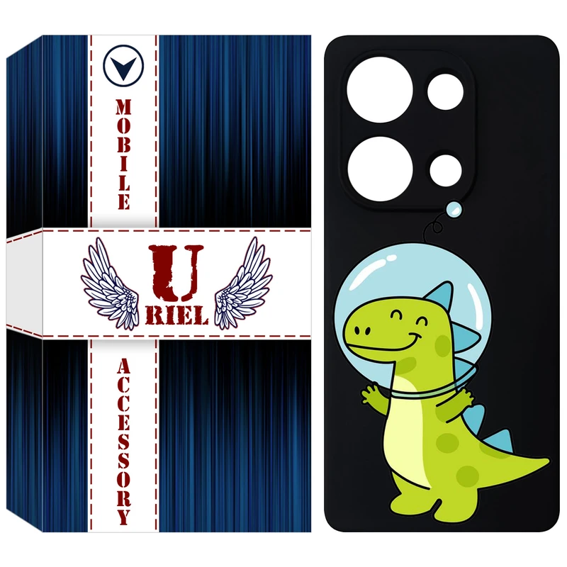 کاور یوریل مدل KSH کد 62 طرح دایناسور فضانورد مناسب برای گوشی موبایل شیائومی Redmi Note 13 Pro 4G / Poco M6 Pro 4G